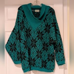 Vintage 80s 90s United Colors of Benetton Soft Mohair Ugly Christmas Sweater